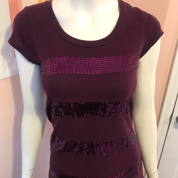 Purple sequins top - Picture 2 of 4